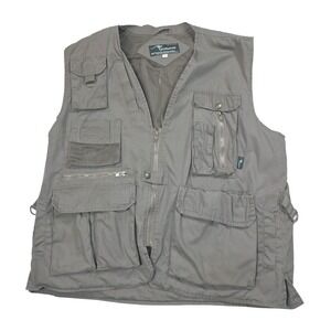 Walkabout Khaki Safari Outback Vest-18 Pocket Hunting/Travel‎ Vest Size XL